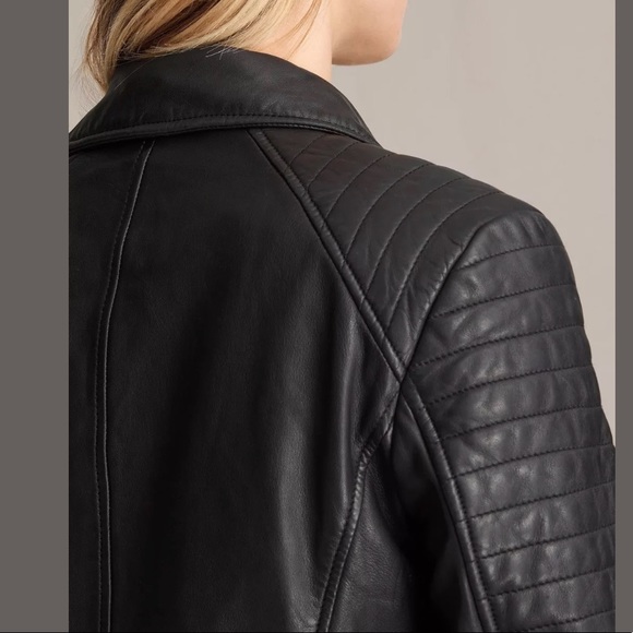 All saints papin genuine leather jacket US2 - Picture 7 of 8